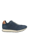 Voile Blanche Man Sneakers Midnight Blue Size 8 Leather, Textile Fibers In Blue
