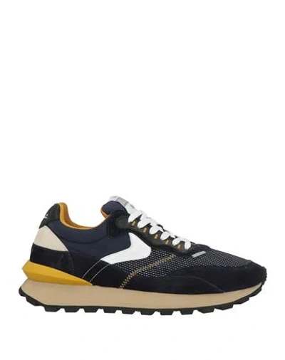 Voile Blanche Man Sneakers Midnight Blue Size 9 Leather, Textile Fibers