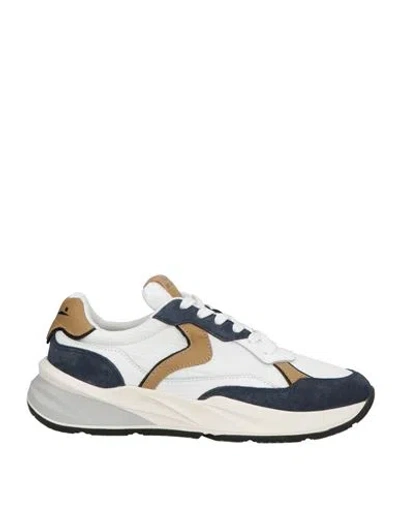 Voile Blanche Man Sneakers Midnight Blue Size 7 Leather, Textile Fibers