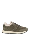 Voile Blanche Man Sneakers Military Green Size 11 Leather, Shearling