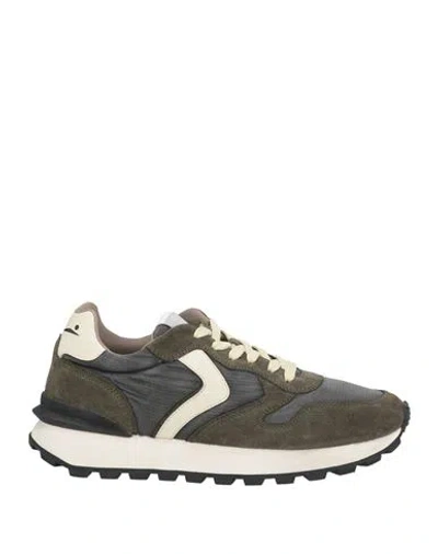 Voile Blanche Man Sneakers Military Green Size 9 Textile Fibers, Leather