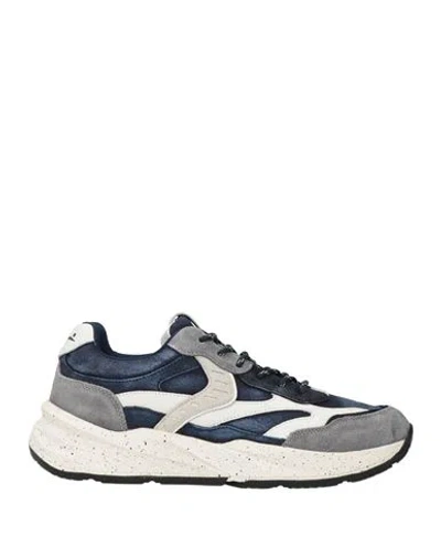 Voile Blanche Man Sneakers Navy Size 9 Leather In Gray