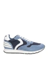 Voile Blanche Man Sneakers Slate Blue Size 8 Leather, Nylon In Blue
