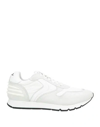 Voile Blanche Man Sneakers White Size 13 Calfskin, Textile Fibers