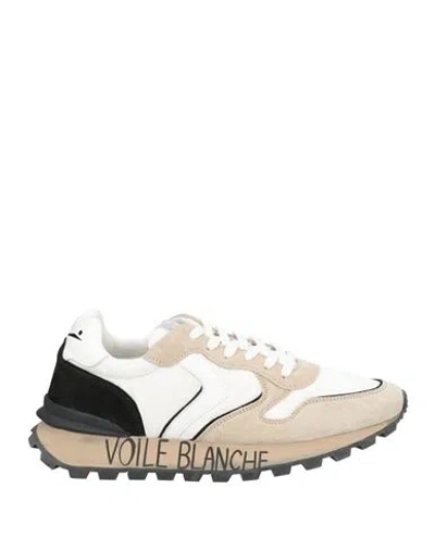 Voile Blanche Man Sneakers White Size 9 Leather, Nylon