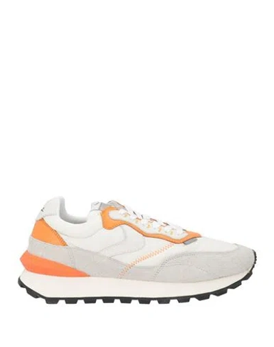 Voile Blanche Man Sneakers White Size 9 Leather, Textile Fibers
