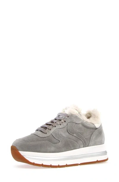 Voile Blanche Maran Genuine Shearling Lined Sneaker In Grey