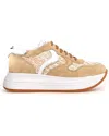 Voile Blanche Merry Mesh & Leather Sneaker In Brown