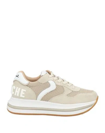 Voile Blanche Merry Sport Woman Sneakers Beige Size 8 Leather, Textile Fibers In Sand