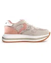 Voile Blanche Merry Y Mesh & Leather Sneaker In Multi