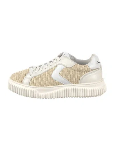 Pre-owned Voile Blanche Mesh Sneakers In White