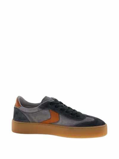 Voile Blanche Mind 02 Leather Sneakers In Gray