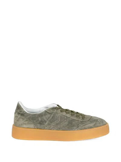 Voile Blanche Mind 02 Suede Panelled Sneakers In Gold