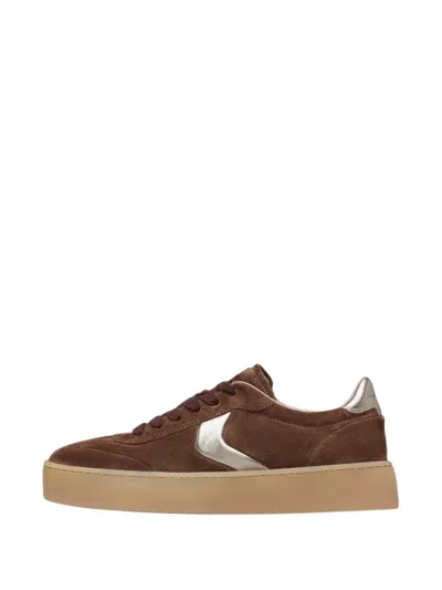 Voile Blanche Mind Suede Sneakers In Brown