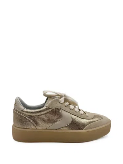 Voile Blanche Mind-02 Suede Low-top Sneakers In Brown