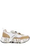 Voile Blanche Modern Leather And Suede Sneakers In Neutrals