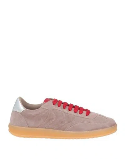 Voile Blanche Olivia Court Woman Sneakers Lilac Size 9 Leather In Pink