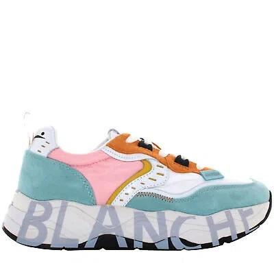 Pre-owned Voile Blanche P24us Women Low Sneakers 0012017475.08.3f01 Club105 In Rosa / Multicolore