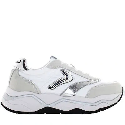 Pre-owned Voile Blanche P24us Women Low Sneakers 0012018329.01.1n02 Club108 In White / Silver