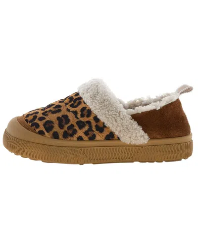 Voile Blanche Pan Suede Slipper Sneaker In Animal Print