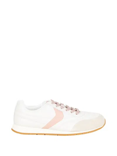 Voile Blanche Panelled Leather Sneakers In White