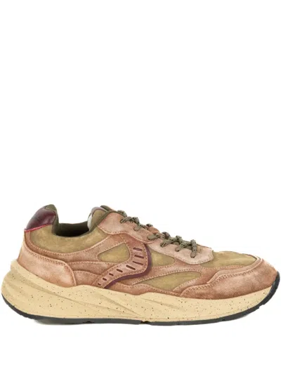 Voile Blanche Panelled Sneakers In Brown