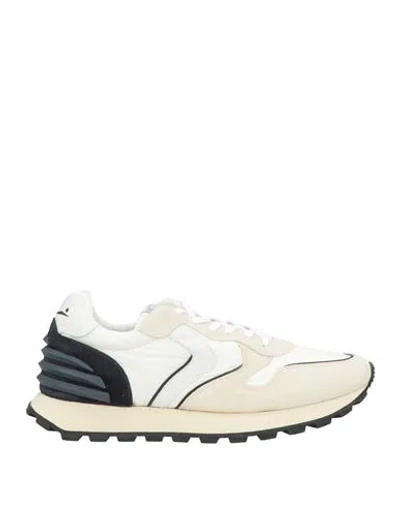 Voile Blanche Paris Power Man Sneakers Off White Size 9 Textile Fibers, Leather In Neutral