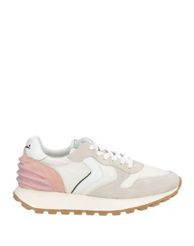 Voile Blanche Paris Power Woman Sneakers Light Grey Size 8 Leather, Textile Fibers In Gray