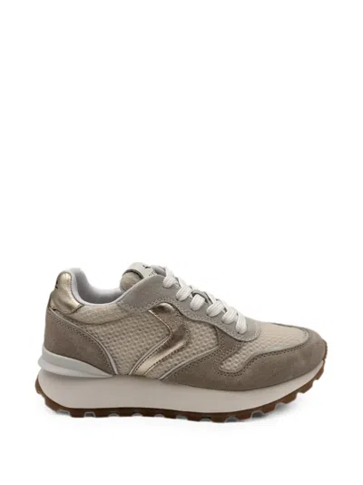 Voile Blanche Paris Suede Sneakers In Neutral