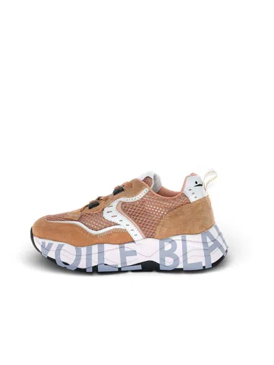 Voile Blanche Pink Sneakers In Brown