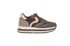 Voile Blanche Platform Sneakers With Textured Accents In Brown