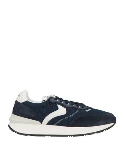 Voile Blanche Qwark Easy Man Man Sneakers Navy Size 9 Leather, Textile Fibers In Blue