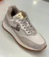 Voile Blanche Qwark Fur Lined Sneaker In Ice White In Multi