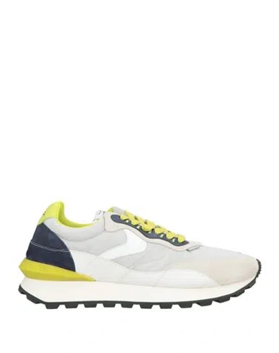 Voile Blanche Qwark Hype Man Sneakers Light Grey Size 9 Leather, Textile Fibers In Multi