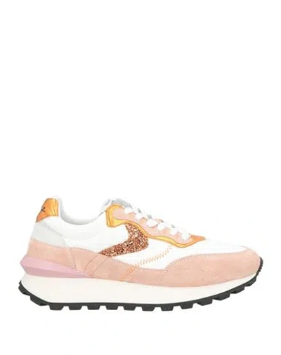 Voile Blanche Qwark Hype Woman Sneakers Blush Size 8 Leather, Textile Fibers In Pink