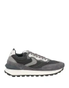 Voile Blanche Qwark Man Sneakers Charcoal Size 9 Leather, Textile Fibers In Gray