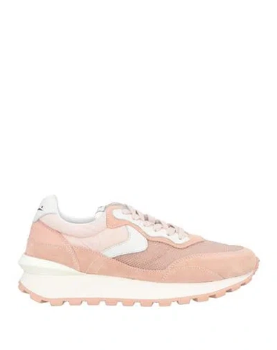 Voile Blanche Qwark Qwark Hype Woman Sneakers Antique Rose Size 8 Leather, Textile Fibers In Pink