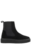 Voile Blanche Smooth Suede Ankle Boot In Black