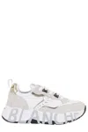 Voile Blanche Leather Sneakers With Chunky Sole In White