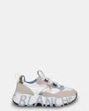 Voile Blanche Sneakers  Mod. Club105. - Sand/white/light Blue