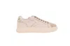 Voile Blanche Soft Calfskin Sneakers With Personalized Patch In Neutral