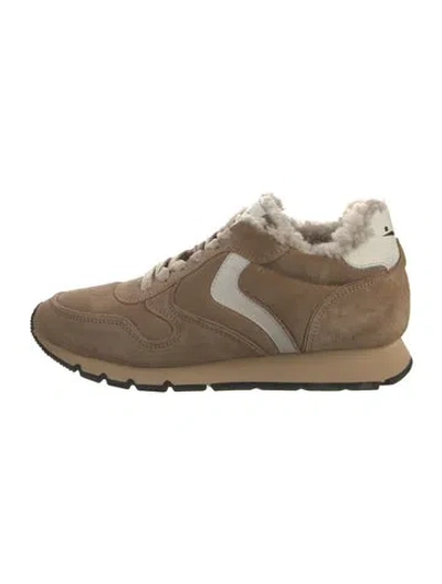 Pre-owned Voile Blanche Suede Athletic Sneakers In Brown