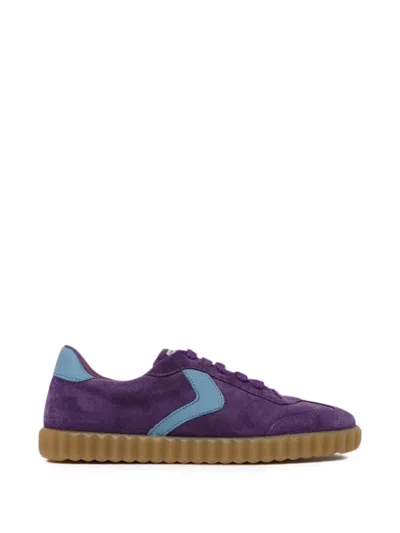 Voile Blanche Suede Leather Sneakers In Purple