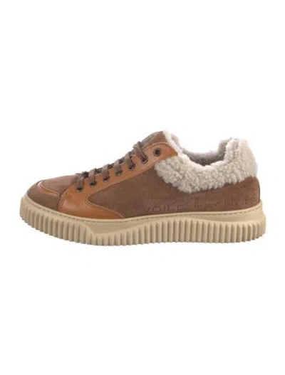 Pre-owned Voile Blanche Suede Sneakers In Brown