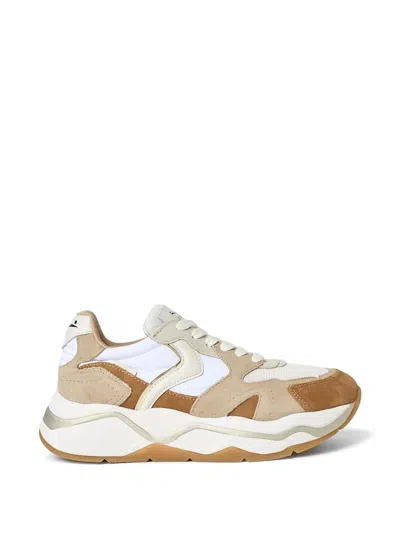 Voile Blanche Suede-panelled Mesh Sneakers In Multi