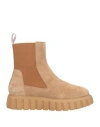 VOILE BLANCHE VOILE BLANCHE WOMAN ANKLE BOOTS CAMEL SIZE 11 LEATHER