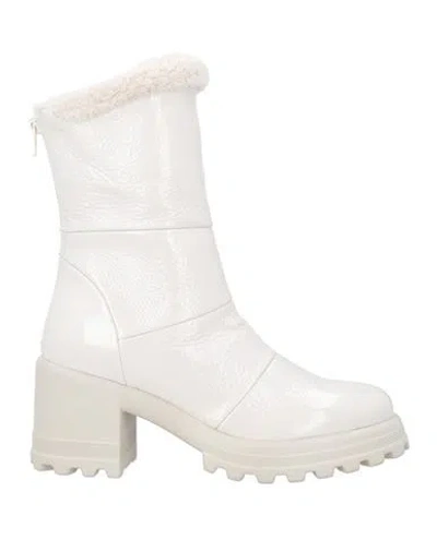 Voile Blanche Woman Ankle Boots Light Grey Size 7 Leather
