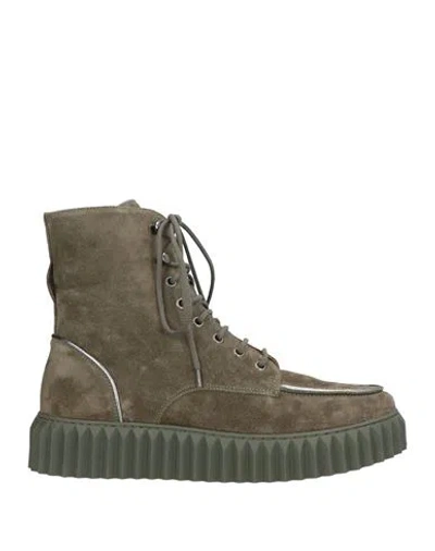 Voile Blanche Woman Ankle Boots Military Green Size 11 Leather