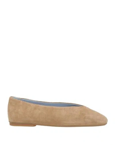 Voile Blanche Woman Ballet Flats Sand Size 7 Leather In Beige