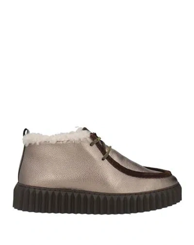 Voile Blanche Woman Lace-up Shoes Bronze Size 9 Leather In Brown